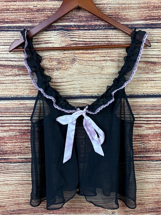 Frederick's of Hollywood Other - Y2K Fredericks of Hollywood Black & Pink Sheer Babydoll tank